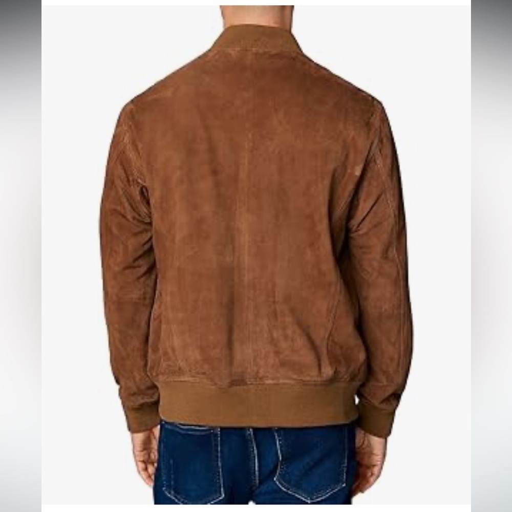 NWT Blank NYC Men’s Quick Action 100% Goatskin Leather Bomber Jacket - Picture 5 of 10